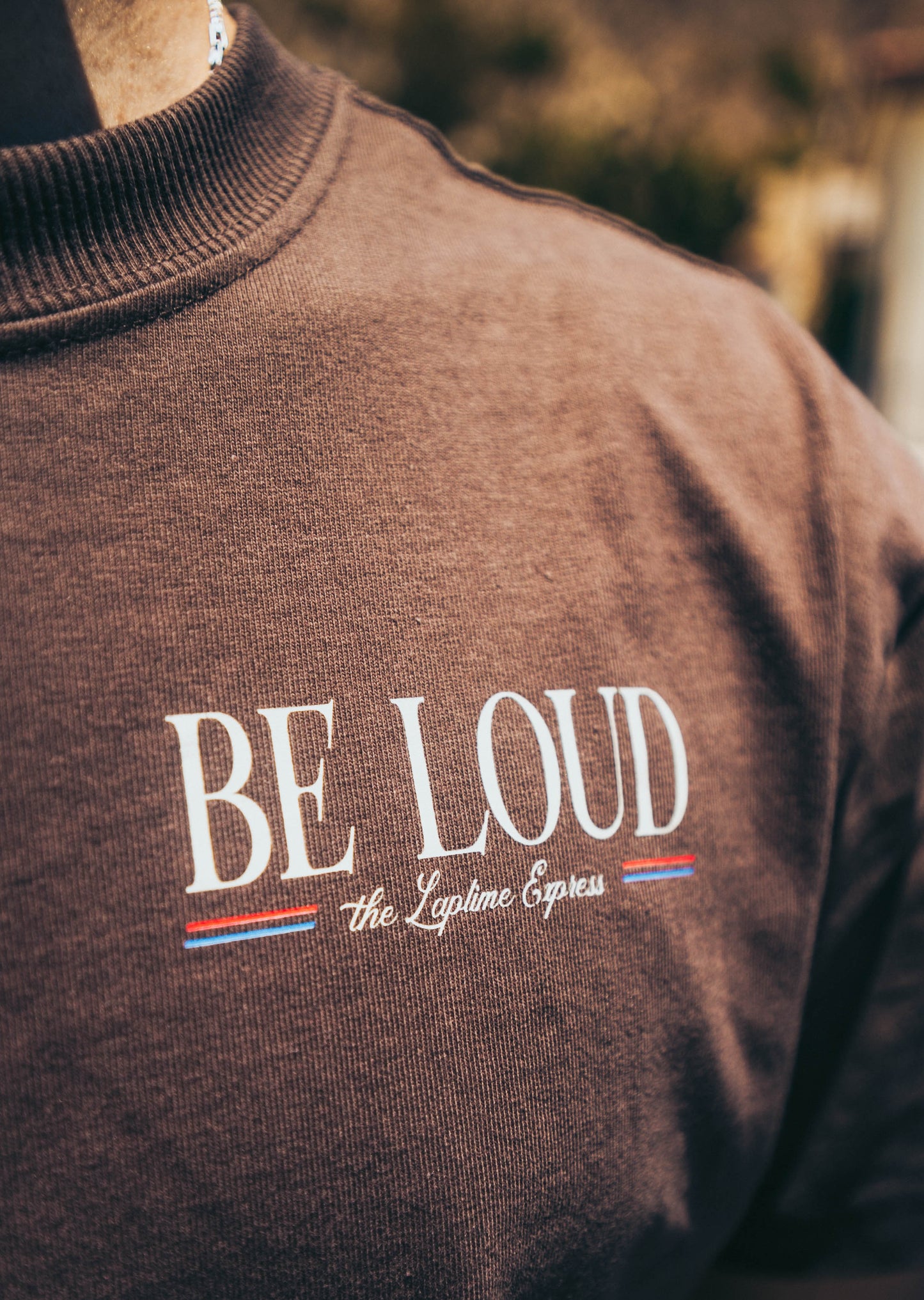 Be Loud Laptime Express Tee - Umber
