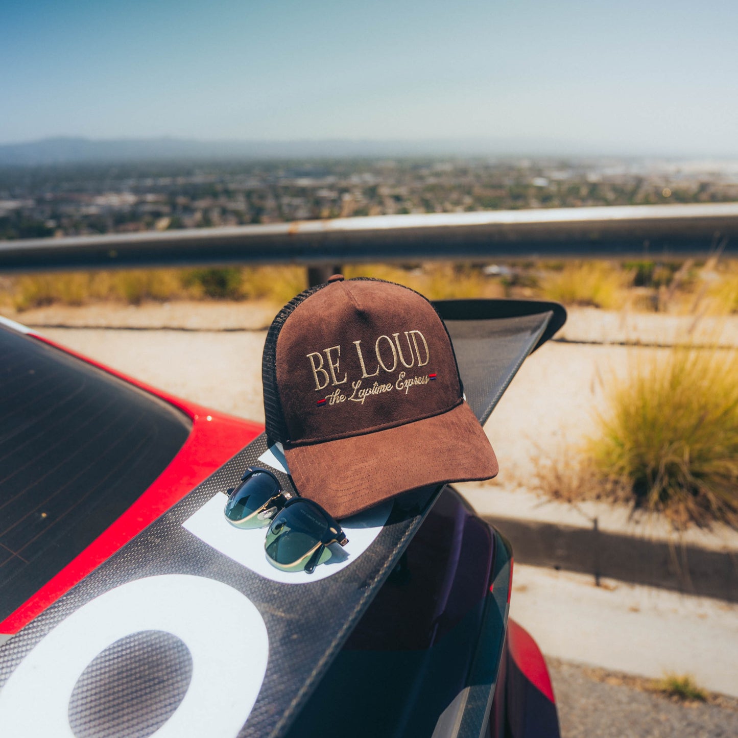 Be Loud Suede Trucker Hat - Umber