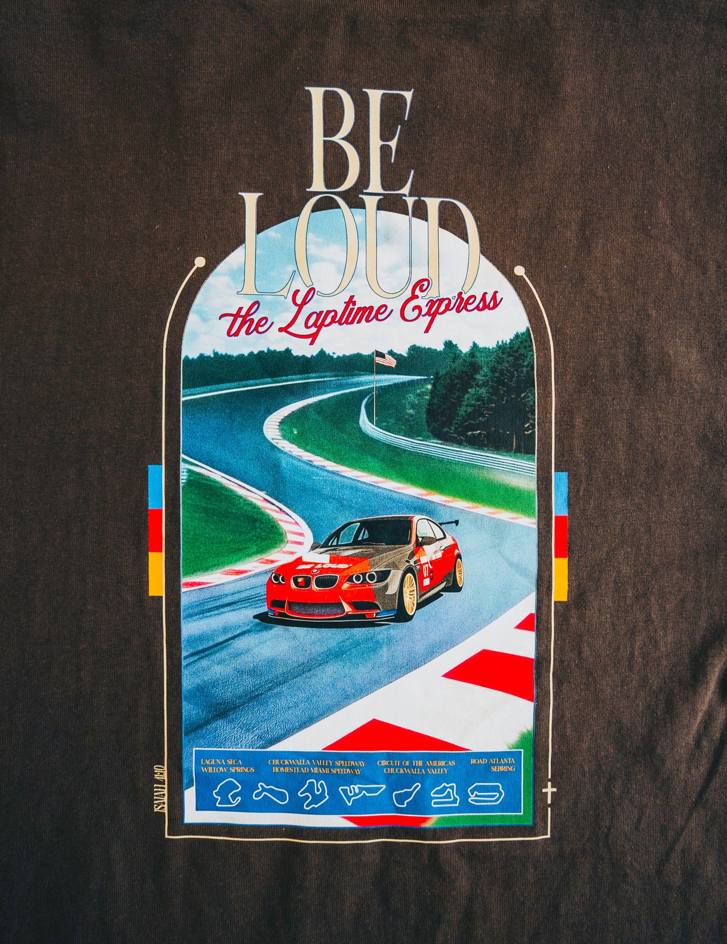 Be Loud Laptime Express Tee - Umber
