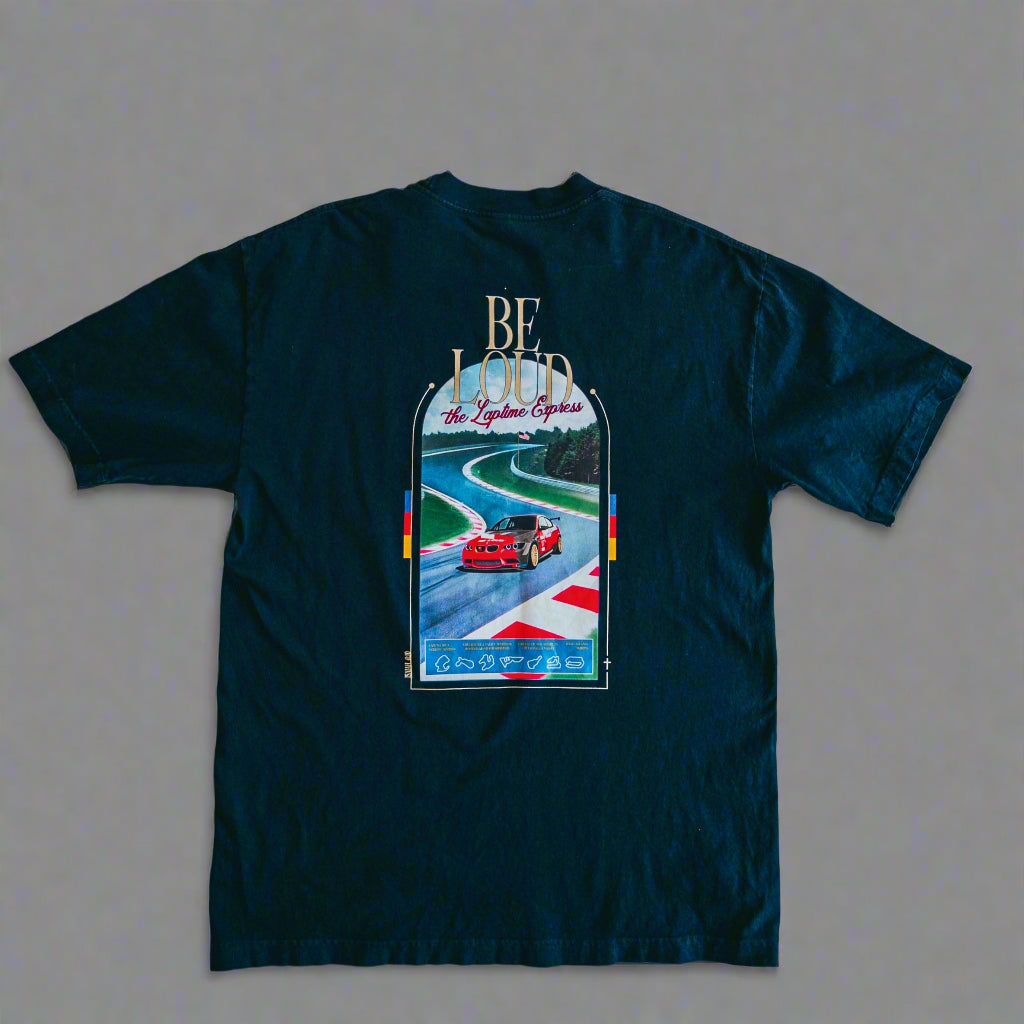 Be Loud Laptime Express Tee - Navy