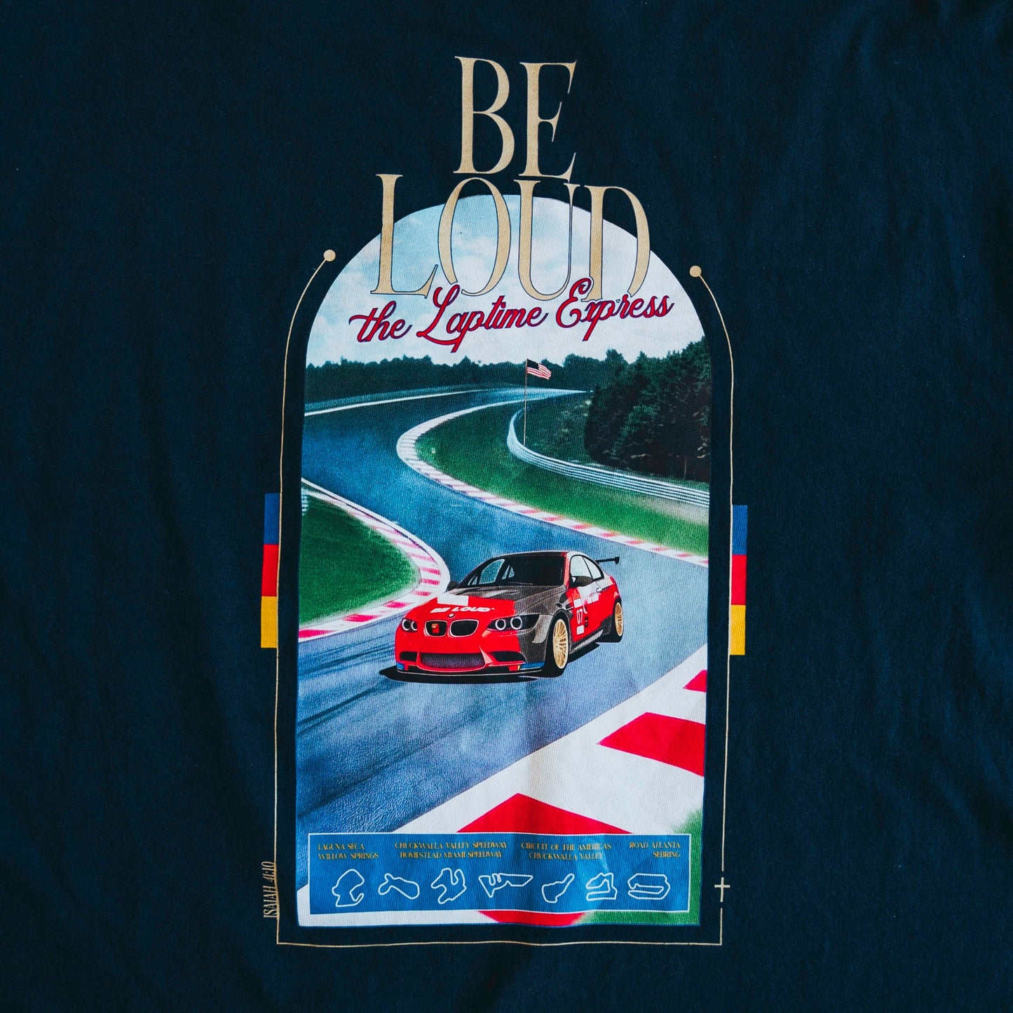 Be Loud Laptime Express Tee - Navy