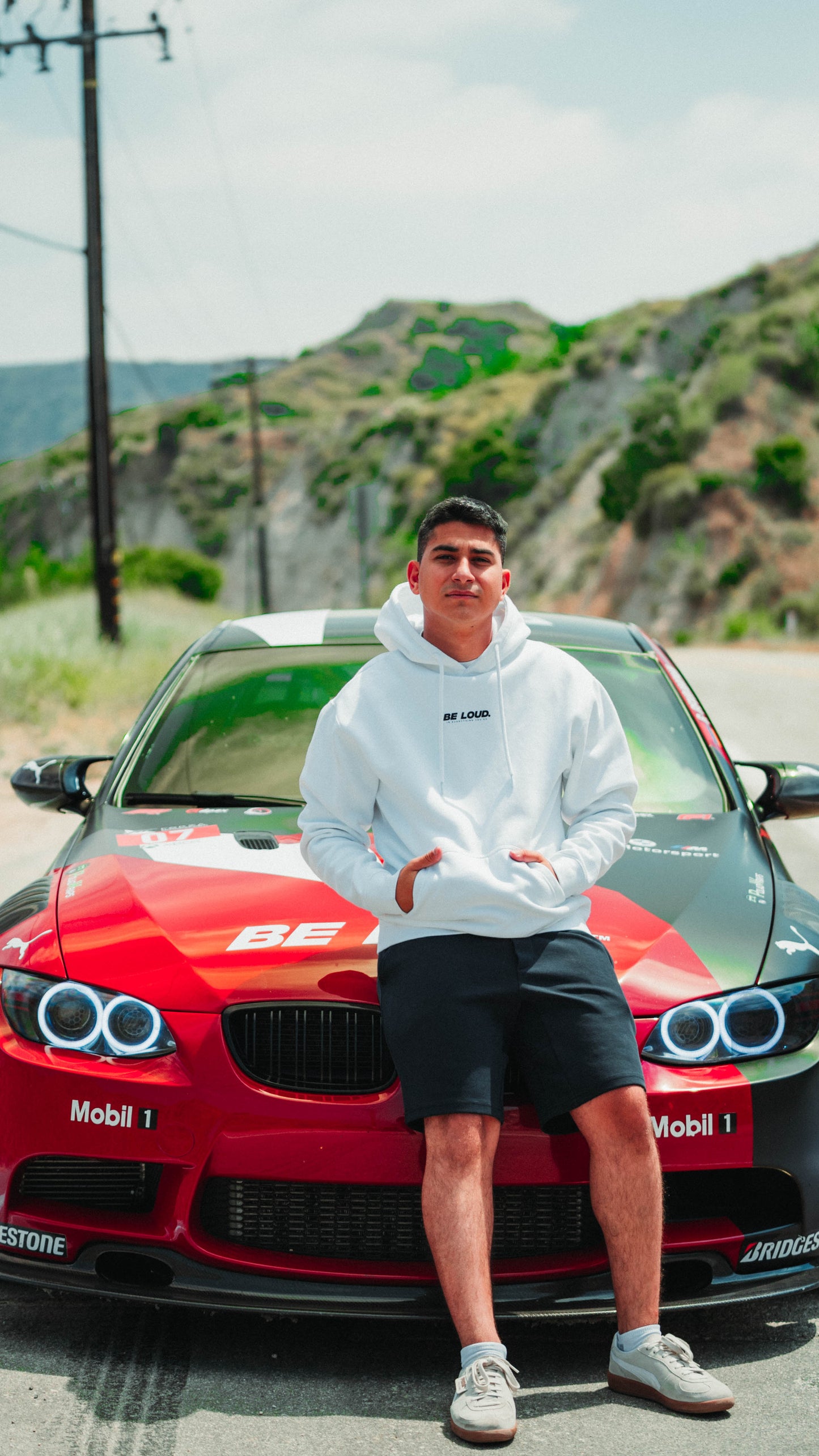 White 'BE LOUD.' Hoodie