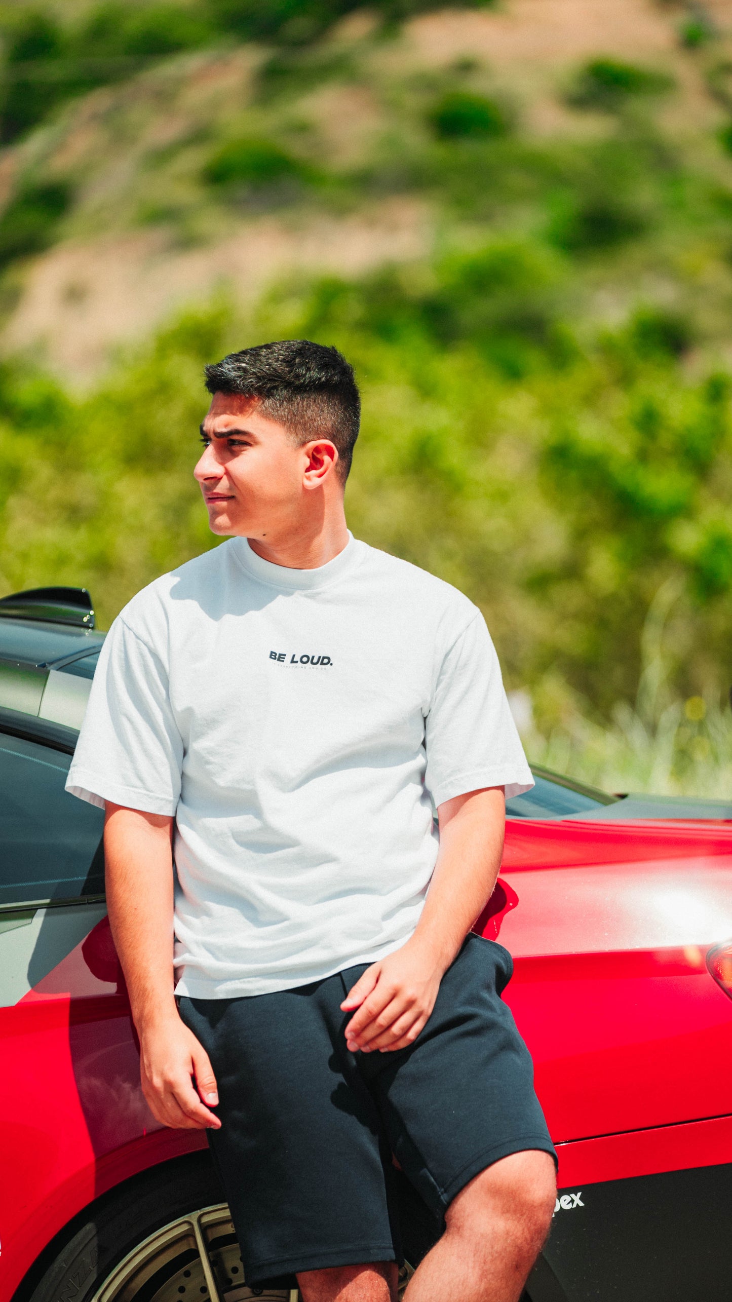 White 'BE LOUD.' Crew Neck