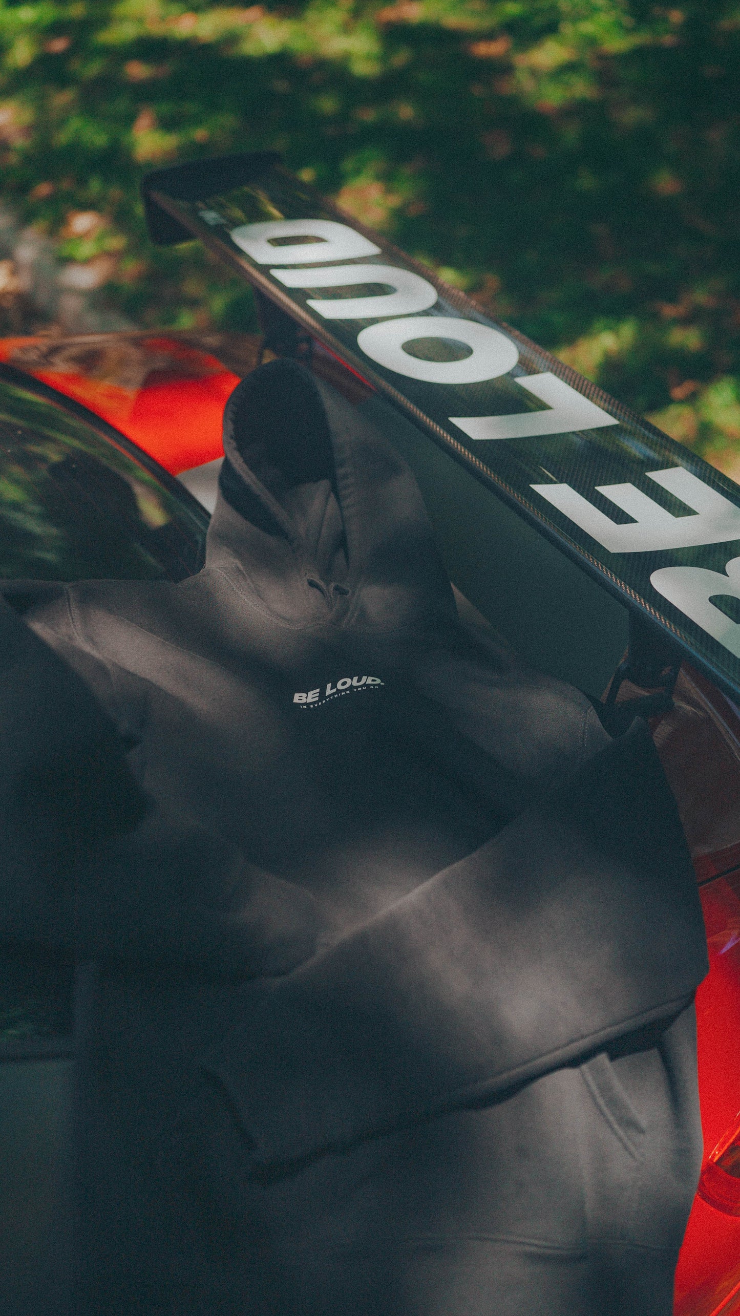 Black 'BE LOUD.' Hoodie