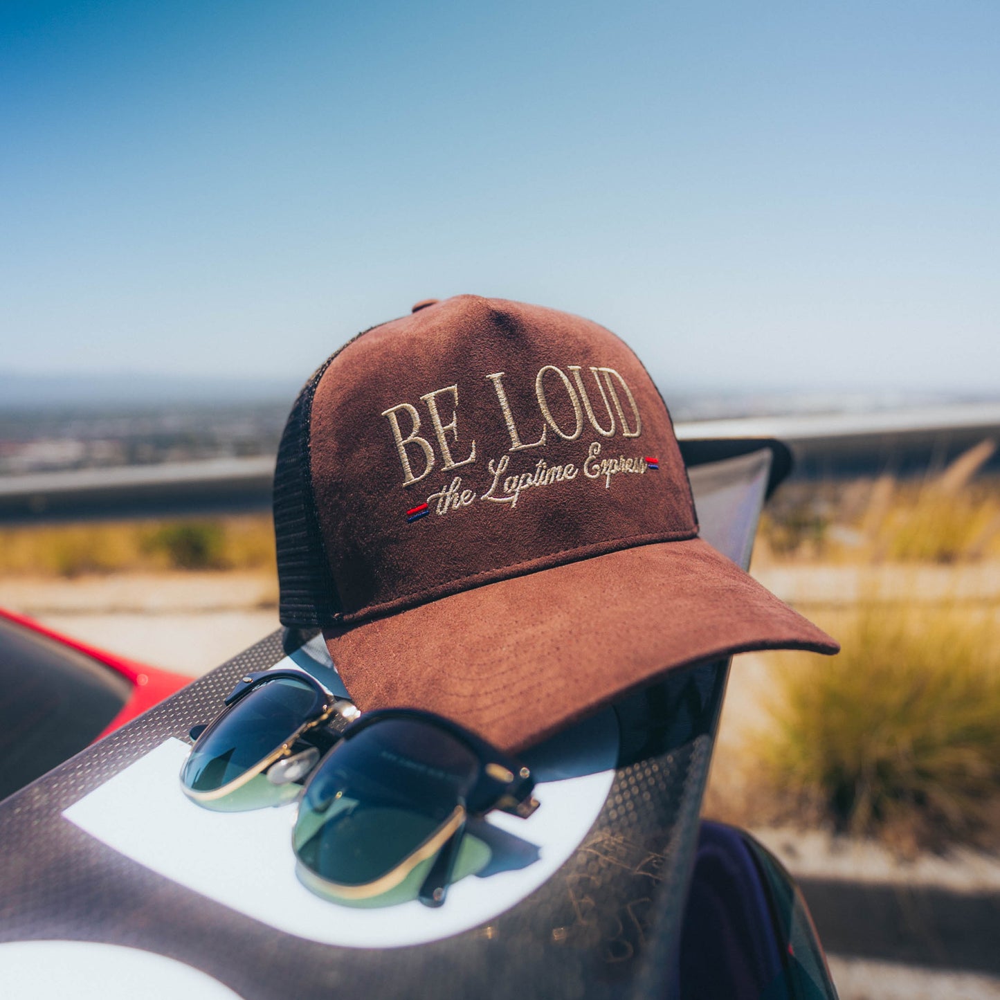 Be Loud Suede Trucker Hat - Umber